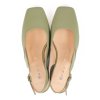 Dámské zelené elegantní lodičky s otevřenou patou 5