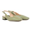 Dámské zelené elegantní lodičky s otevřenou patou 2