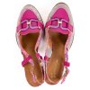 Dámské růžové lodičky s otevřenou patou 5