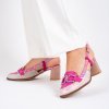 Dámské růžové lodičky s otevřenou patou 7