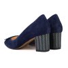 Dámské tmavě modré lodičky z broušené kůže na 6cm vysokém podpatku 3