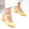 Dámské žluté lodičky s otevřenou patou Epica