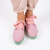 Dámské šněrovací espadrilky lososové barvy