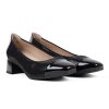 Dámské černé kožené lodičky Caprice šíře H 4