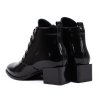 Dámské černé elegantní kotníčkové boty na podpatku 3