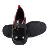 Dámské črné mokasíny z lakované kůže s červeným lemem 4
