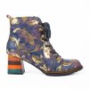 Dámské modré extravagantní kotníčkové boty Laura Vita 3