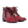 Dámské červené kotníčkové boty Laura Vita 4