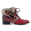 Dámské červené kotníčkové boty Laura Vita 8