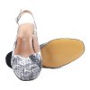 Dámské šedé vzorované perforované lodičky s otevřenou patou Letizia 4
