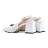 Dámské bílé perforované lodičky s otevřenou patou Letizia 3