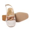 Dámské krémové lodičky s otevřenou patou Letizia 4
