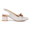 Dámské krémové lodičky s otevřenou patou Letizia