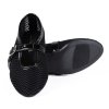 Dámské černé síťkované baleríny s páskem přes nárt