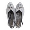 Dámské šedé perforované lodičky s otevřenou patou 5