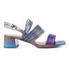 Dámské extravagantní barevné sandály na podpatku Epica
