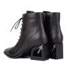 Dámské černé kotníčkové kožené boty Letizia 4