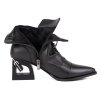 Dámské černé kotníčkové kožené boty Letizia 6