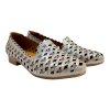 Dámské stříbrné kožené perforované baleríny Letizia 2