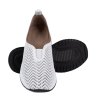 Dámské bílé kožené perforované slip on tenisky Letizia 4