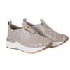 Dámské metalické kožené perforované slip on tenisky Letizia 4