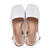 Dámské bílé perforované elegantní sandály z lakované kůže Letizia 7