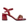 Dámské červené elegantní sandály na podpatku Letizia 3
