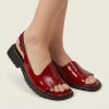 Dámské červené sandály z lakované kůže Letizia 7