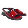 Dámské červené sandály z lakované kůže Letizia 2