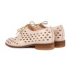 Dámské béžové perforované polobotky z hladké kůže Letizia 3
