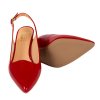 Dámské červené lodičky s otevřenou patou Letizia 6