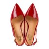Dámské červené lodičky s otevřenou patou Letizia 7