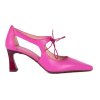 Dámské růžové kožené elegantní otevřené lodičky Hispanitas 3