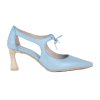 Dámské blankytně modré kžené elegantní otevřené lodičky Hispanitas 3