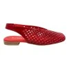 Dámské červené perforované baleríny s otevřenou patou