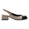 Dámské kožené lodičky s otevřenou patou a ozdobnou sponou Letizia 2