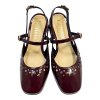 Dámské perforované vínové lodičky z lakované kůže Letizia 6
