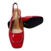 Dámské červené lodičky s otevřenou patou EPICA