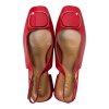 Dámské červené lodičky s otevřenou patou EPICA