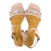 Dámské růžové elegantní lakované sandály EPICA