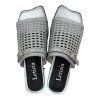 Dámské stříbrné nazouváky Letizia s perforací