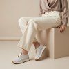 Dámské bílé perforované slip-on tenisky Letizia
