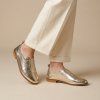 Dámské zlaté slip-on polobotky Letizia