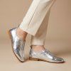 Dámské stříbrné slip-on polobotky Letizia