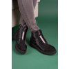 Dámské černé kožené kotníčkové boty s masážní stélkou 4