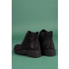 Dámské černé kožené kotníčkové boty s masážní stélkou 6
