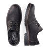 Panské černé kožené polobotky Rieker B4610 - 00