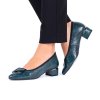 Dámské kožené lodičky petrolejové barvy 1 2