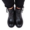 Dámské černé kotníčkové boty s bočním šněrováním 2 2