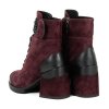 Dámské bordó kotníčkové boty na podpatku 3